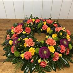 Large loose open wreath seasonal